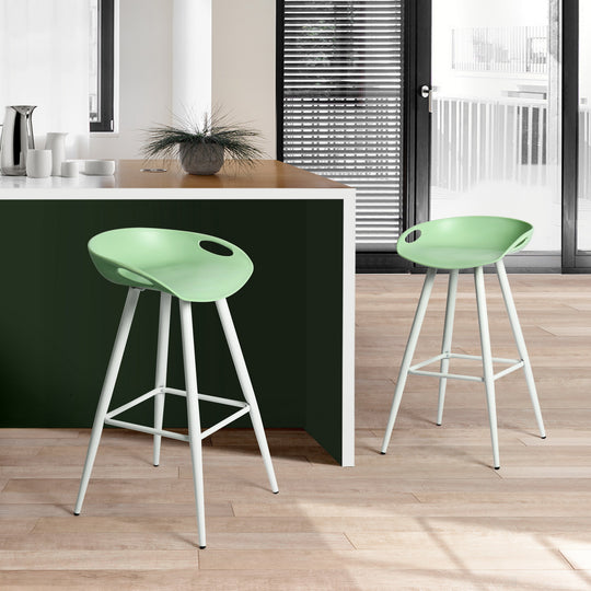 Fiyan Modern Metal Leg Barstoo with Plastic seat