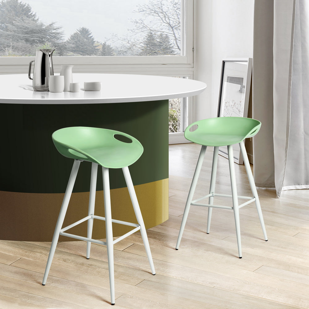 Fiyan Modern Metal Leg Barstoo with Plastic seat
