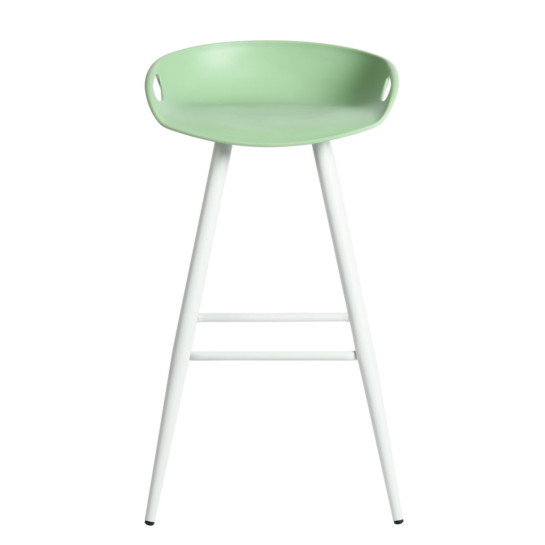 Fiyan Modern Metal Leg Barstoo with Plastic seat