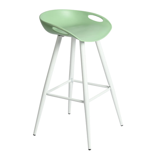 Fiyan Modern Metal Leg Barstoo with Plastic seat