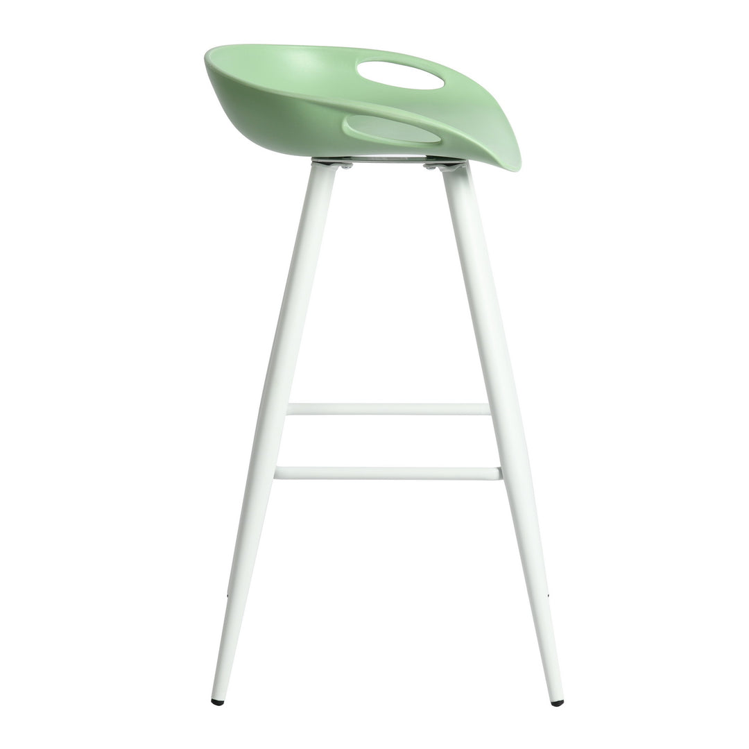 Fiyan Modern Metal Leg Barstoo with Plastic seat
