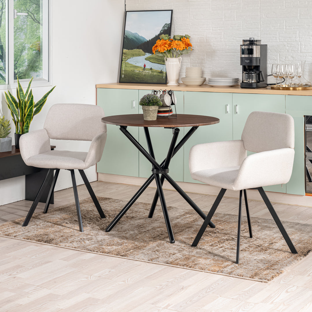 Fontana Round Dining Table, Modern Design for Small Spaces