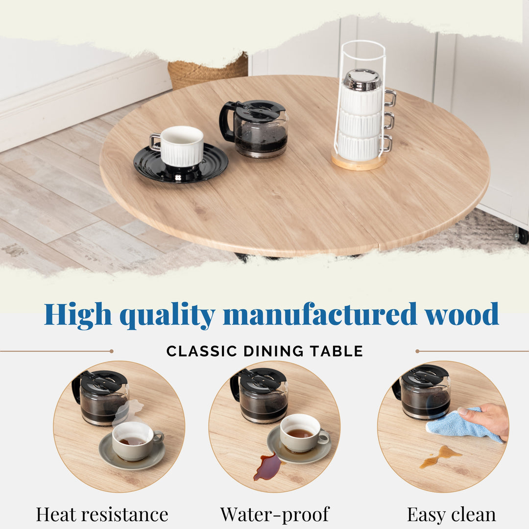 Fontana Round Dining Table, Modern Design for Small Spaces