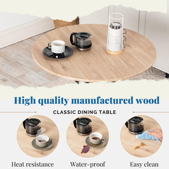 Fontana Round Dining Table, Modern Design for Small Spaces
