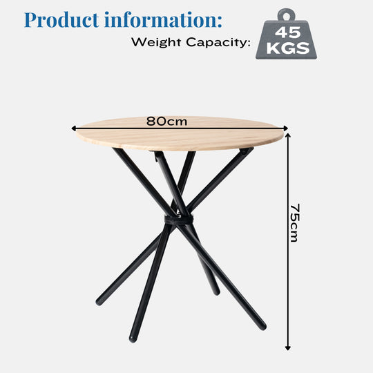 Fontana Round Dining Table, Modern Design for Small Spaces
