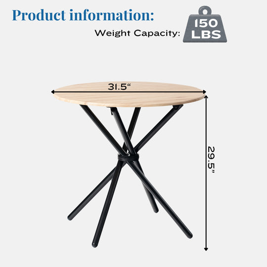 Fontana Round Dining Table, Modern Design for Small Spaces