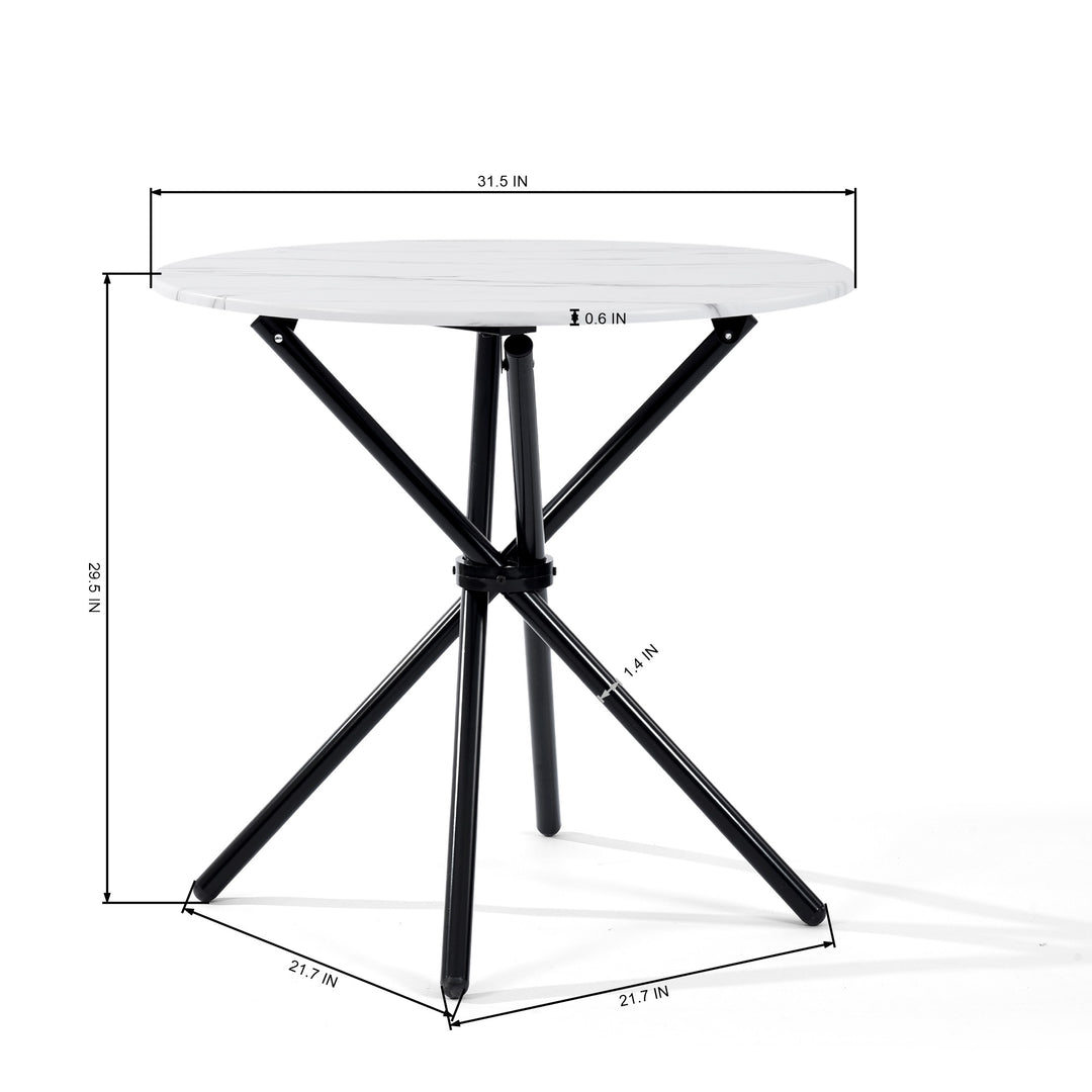 Fontana Round Dining Table, Modern Design for Small Spaces