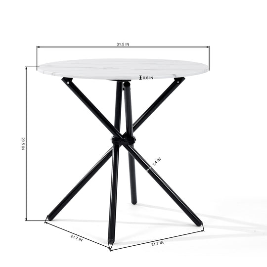 Fontana Round Dining Table, Modern Design for Small Spaces