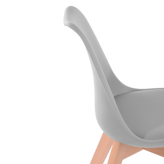 HomyCasa Set of 4 Ergonomic Backrest Upholstered Dining Chair FRANKFURT - HomyCasa