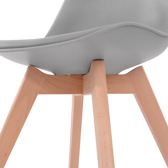 HomyCasa Set of 4 Ergonomic Backrest Upholstered Dining Chair FRANKFURT - HomyCasa