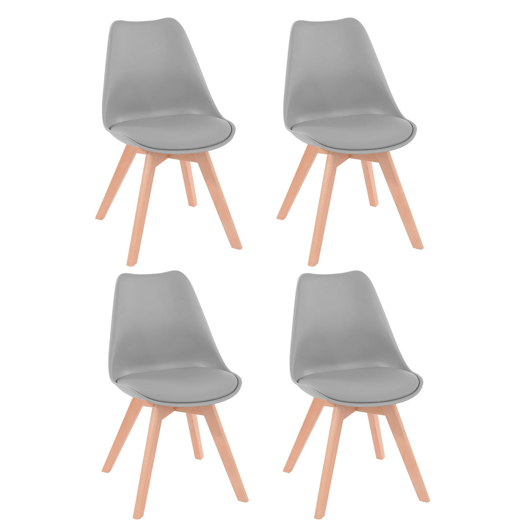 HomyCasa Set of 4 Ergonomic Backrest Upholstered Dining Chair FRANKFURT - HomyCasa