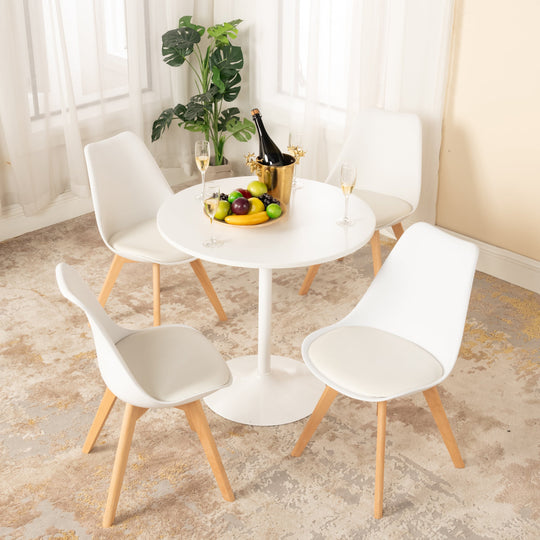 Frankfurt Plastic Backrest Upholstered Dining Chair