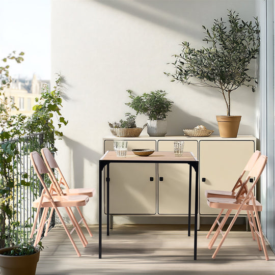 Frieda Stylish metal Foldable Chairs , Perfect For Dining & Events-HOMY CASA