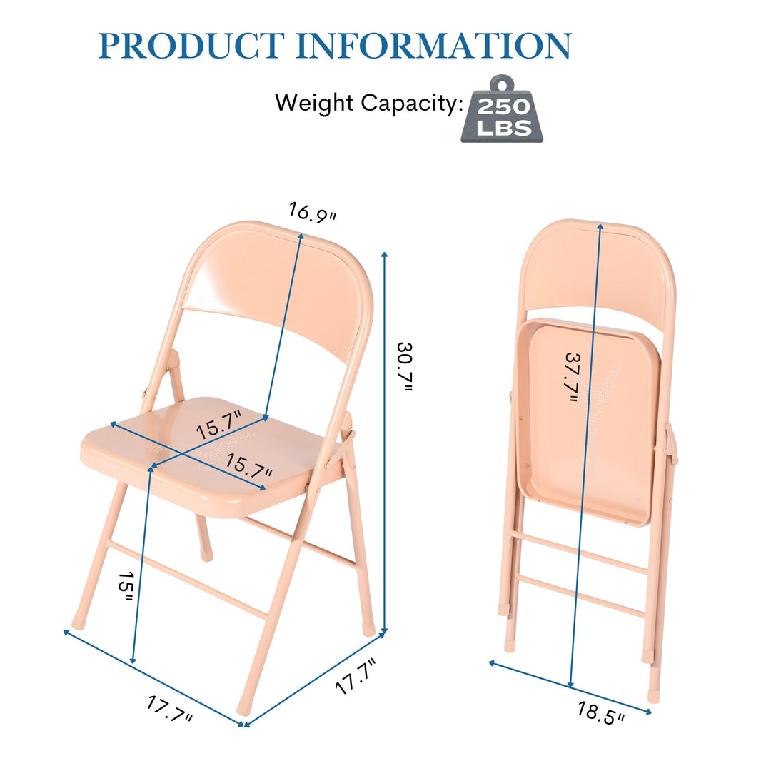 Frieda Stylish metal Foldable Chairs , Perfect For Dining & Events-HOMY CASA