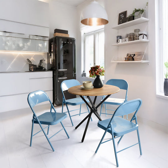 Frieda Stylish metal Foldable Chairs , Perfect For Dining & Events-HOMY CASA