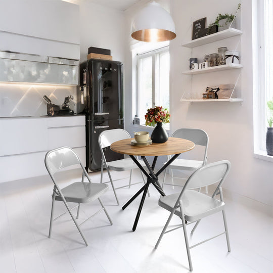 Frieda Stylish metal Foldable Chairs , Perfect For Dining & Events-HOMY CASA