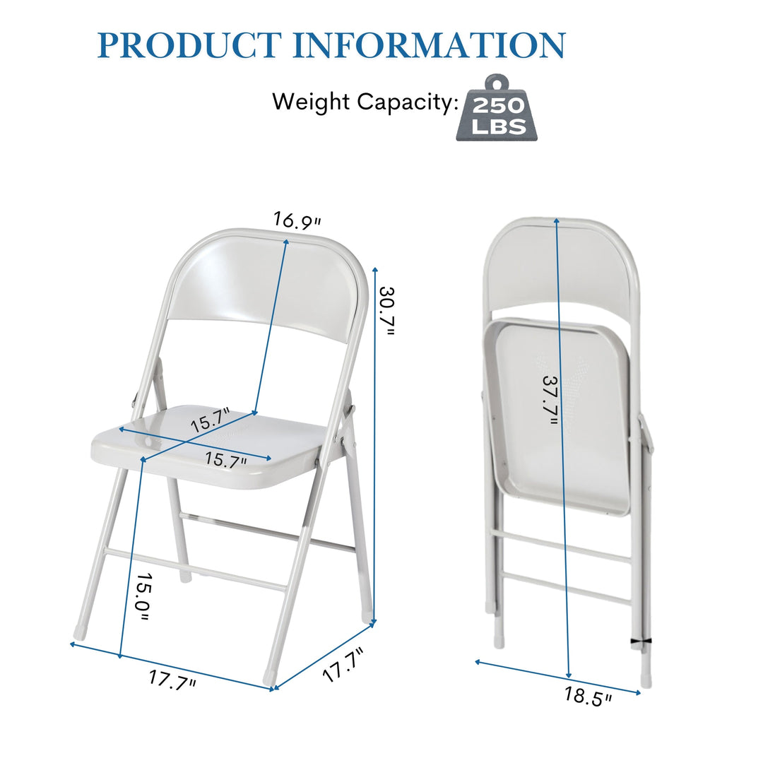 Frieda Stylish metal Foldable Chairs , Perfect For Dining & Events-HOMY CASA