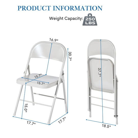 Frieda Stylish metal Foldable Chairs , Perfect For Dining & Events-HOMY CASA