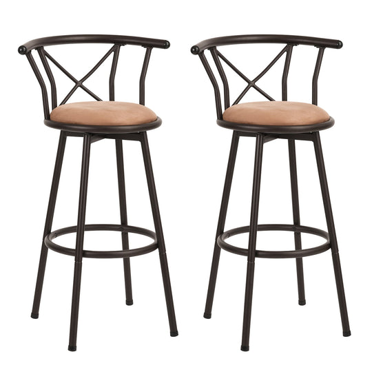 Hailey 29 IN Industrial Modern Barstools(Set of 2)-HOMY CASA