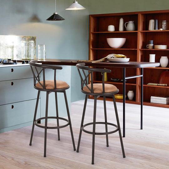 HAILEY 29 IN Industrial Modern Barstools(Set of 2)-HomyCasa - HomyCasa