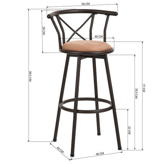 HAILEY 29 IN Industrial Modern Barstools(Set of 2)-HomyCasa - HomyCasa