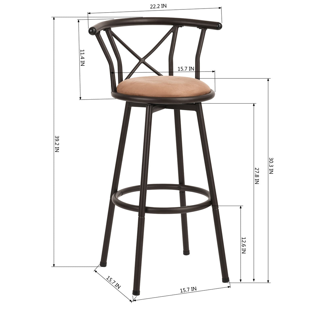 HAILEY 29 IN Industrial Modern Barstools(Set of 2)-HomyCasa - HomyCasa
