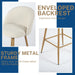 Haseeb Modern Swivel Upholstered Counter Bar Stools With Wooden look metal Legs-HOMY CASA