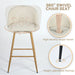 Haseeb Modern Swivel Upholstered Counter Bar Stools With Wooden look metal Legs-HOMY CASA
