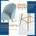 Haseeb Modern Swivel Upholstered Counter Bar Stools With Wooden look metal Legs-HOMY CASA
