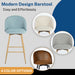 Haseeb Modern Swivel Upholstered Counter Bar Stools With Wooden look metal Legs-HOMY CASA