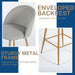 Haseeb Modern Swivel Upholstered Counter Bar Stools With Wooden look metal Legs-HOMY CASA