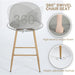 Haseeb Modern Swivel Upholstered Counter Bar Stools With Wooden look metal Legs-HOMY CASA
