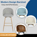 Haseeb Modern Swivel Upholstered Counter Bar Stools With Wooden look metal Legs-HOMY CASA