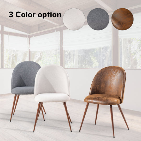 Haven Stylish high back Dining Chairs with Walnut Legs-HOMY CASA