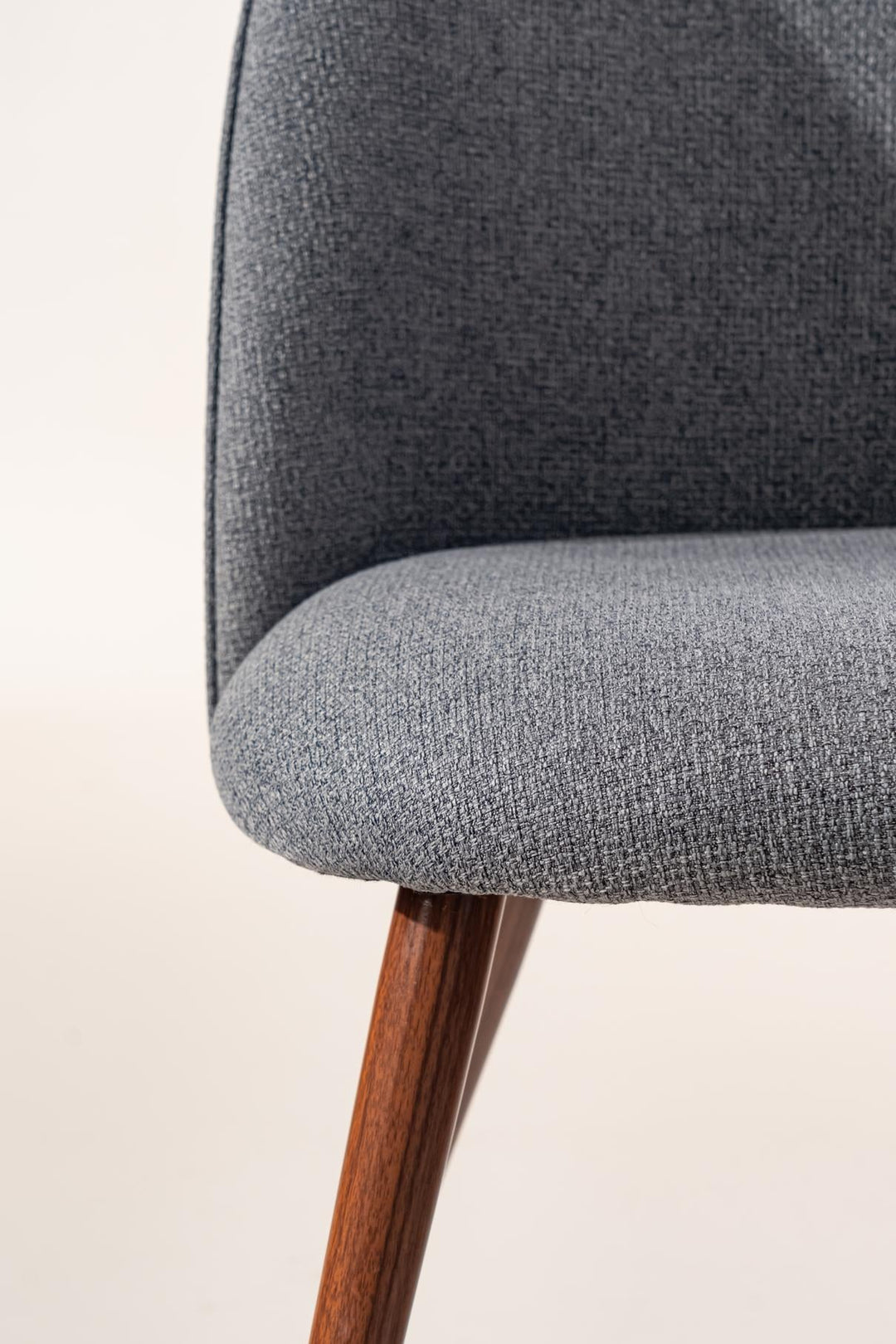 Haven Stylish high back Dining Chairs with Walnut Legs-HOMY CASA