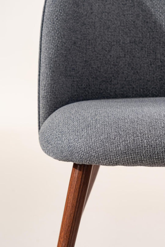 Haven Stylish high back Dining Chairs with Walnut Legs-HOMY CASA