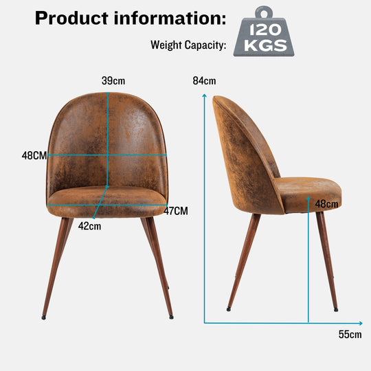 Haven Stylish high back Dining Chairs with Walnut Legs-HOMY CASA