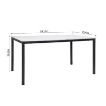 Load image into Gallery viewer, 55&#39;&#39;/59&#39;&#39; Dining Table with Metal Legs - Homy Casa
