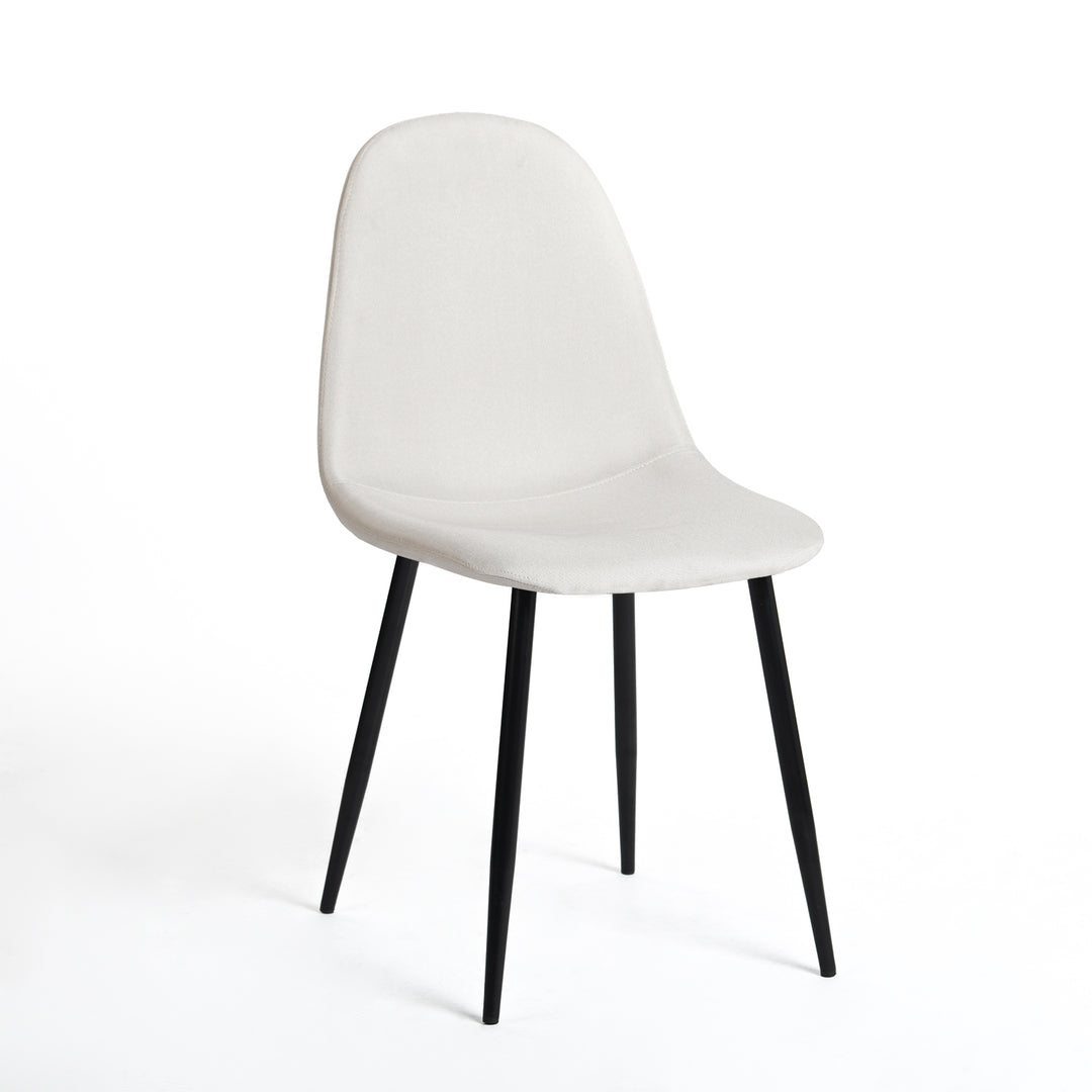 Beige Fabric Upholstered Side Dining Chairs (Set of 4) - Homy Casa - HomyCasa