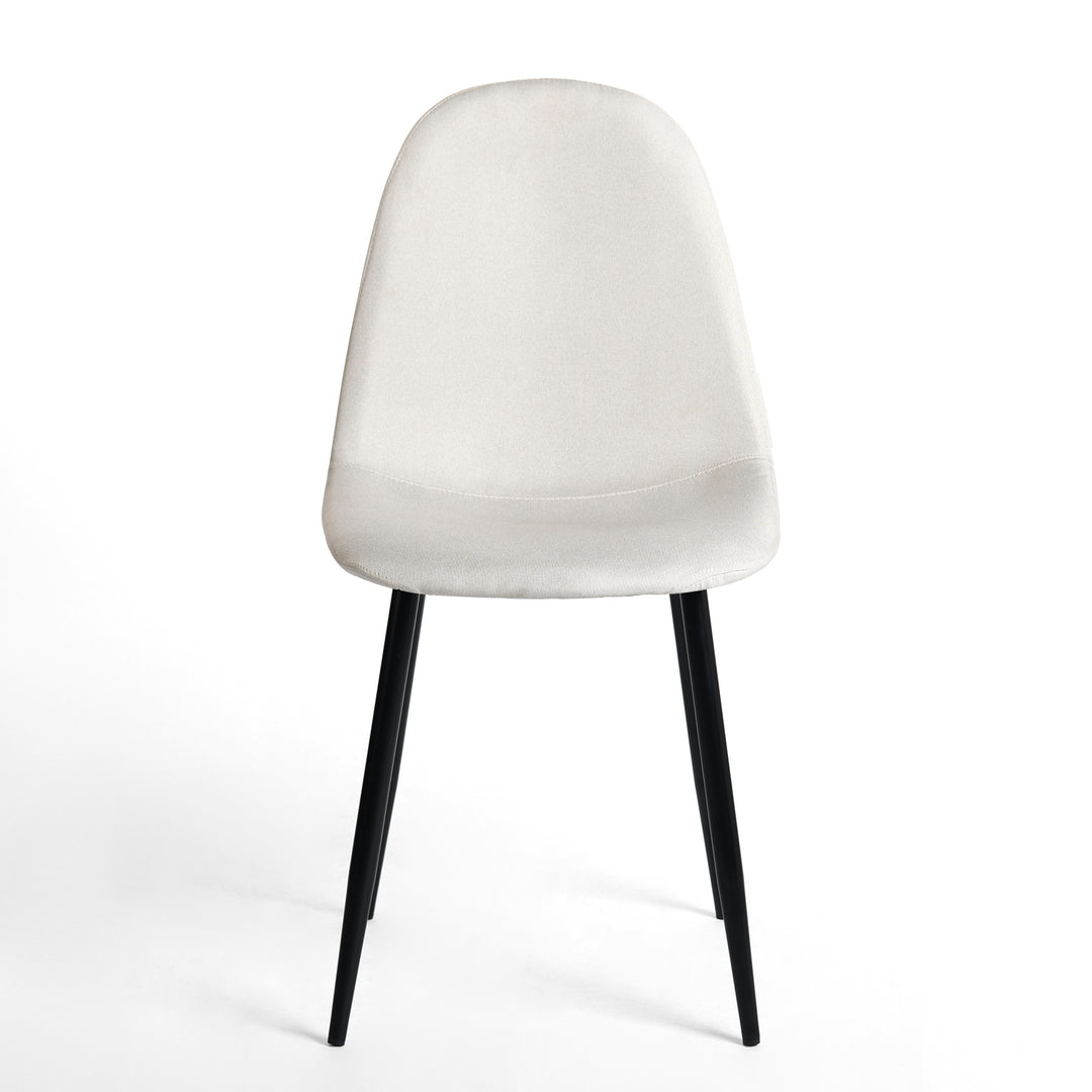 Beige Fabric Upholstered Side Dining Chairs (Set of 4) - Homy Casa - HomyCasa