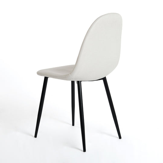 Beige Fabric Upholstered Side Dining Chairs (Set of 4) - Homy Casa - HomyCasa