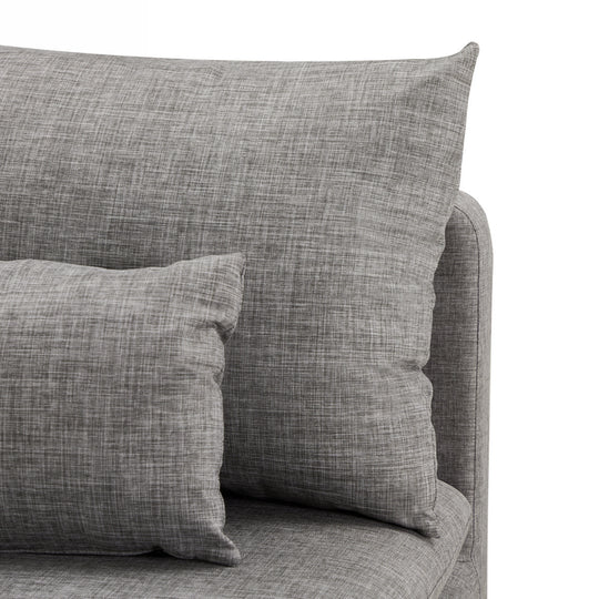 Edeline Grey Fabric Accent Chair with Pillows - Homy Casa