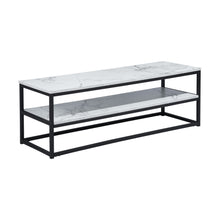 Load image into Gallery viewer, Living Room 47.2 in. White Faux Marble TV Stand Fits TV&#39;s up to 50 in. - Homy Casa
