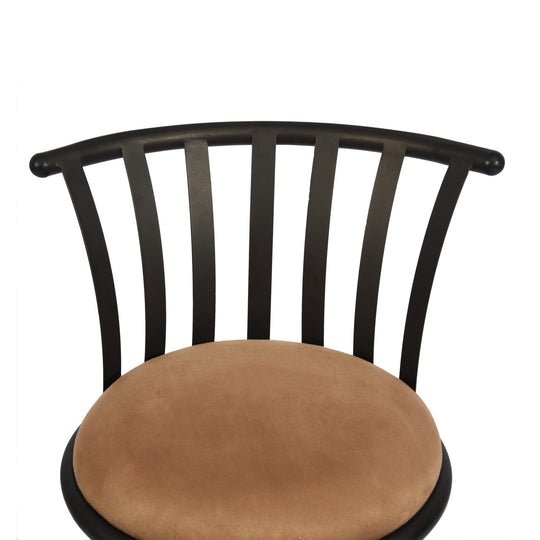 Pistil 24/29 inch Swivel Suede brown upholstery Bar Stool -Homy Casa