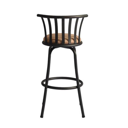 Pistil 24/29 inch Swivel Suede brown upholstery Bar Stool -Homy Casa