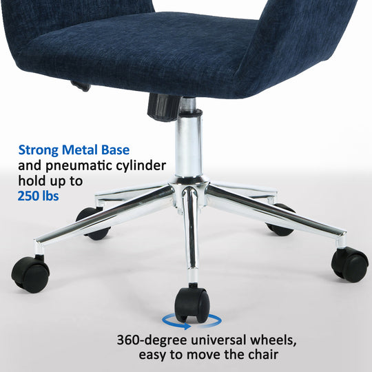 360 Degree Swivel Task Chair with Ergonomic Design, Height Adjustable For Living Room-Homy Casa - HomyCasa