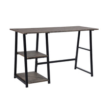 Load image into Gallery viewer, Spacious industrial style desk with integrated shelves and metal structure
