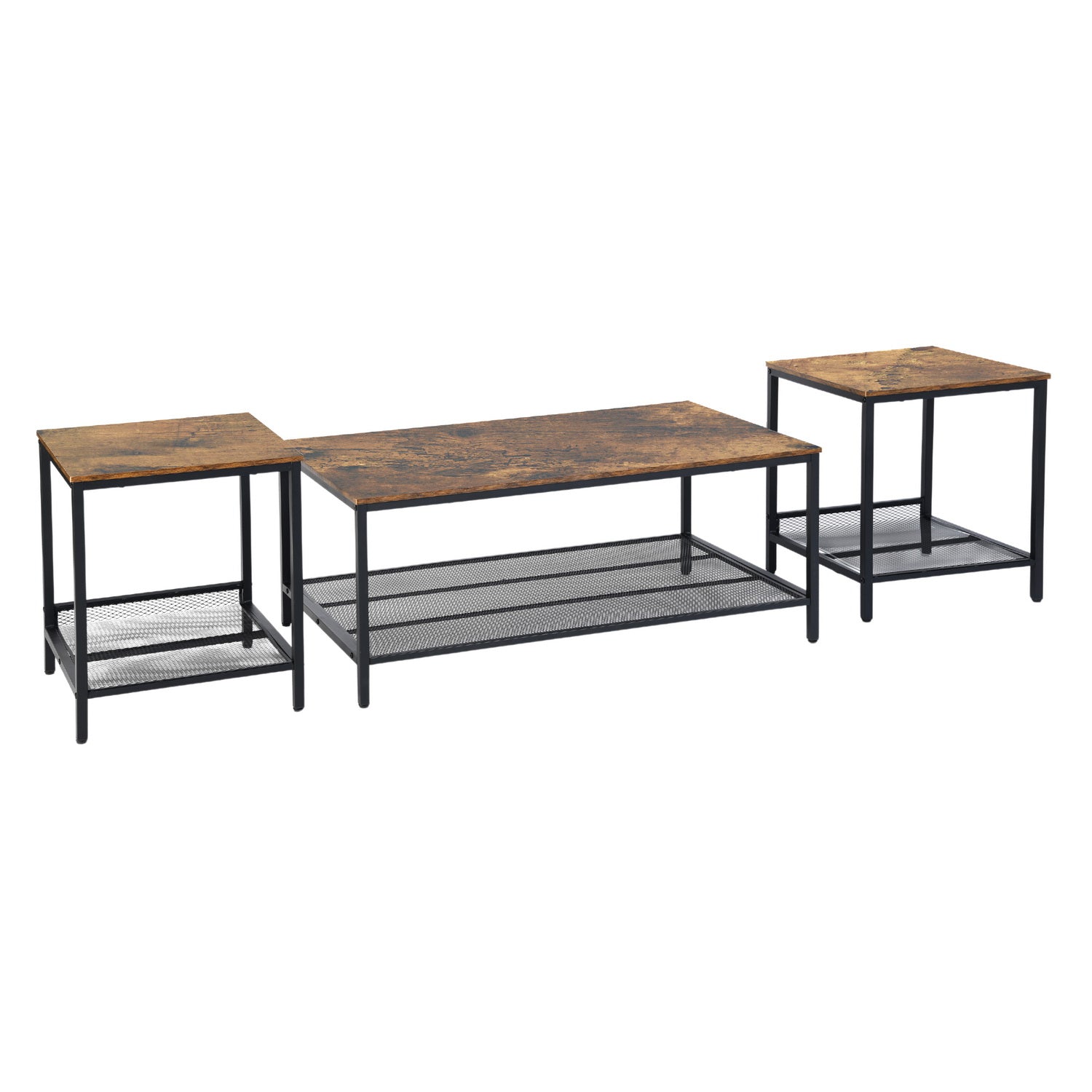 accent table set, coffee table and two end tables for modern living spaces