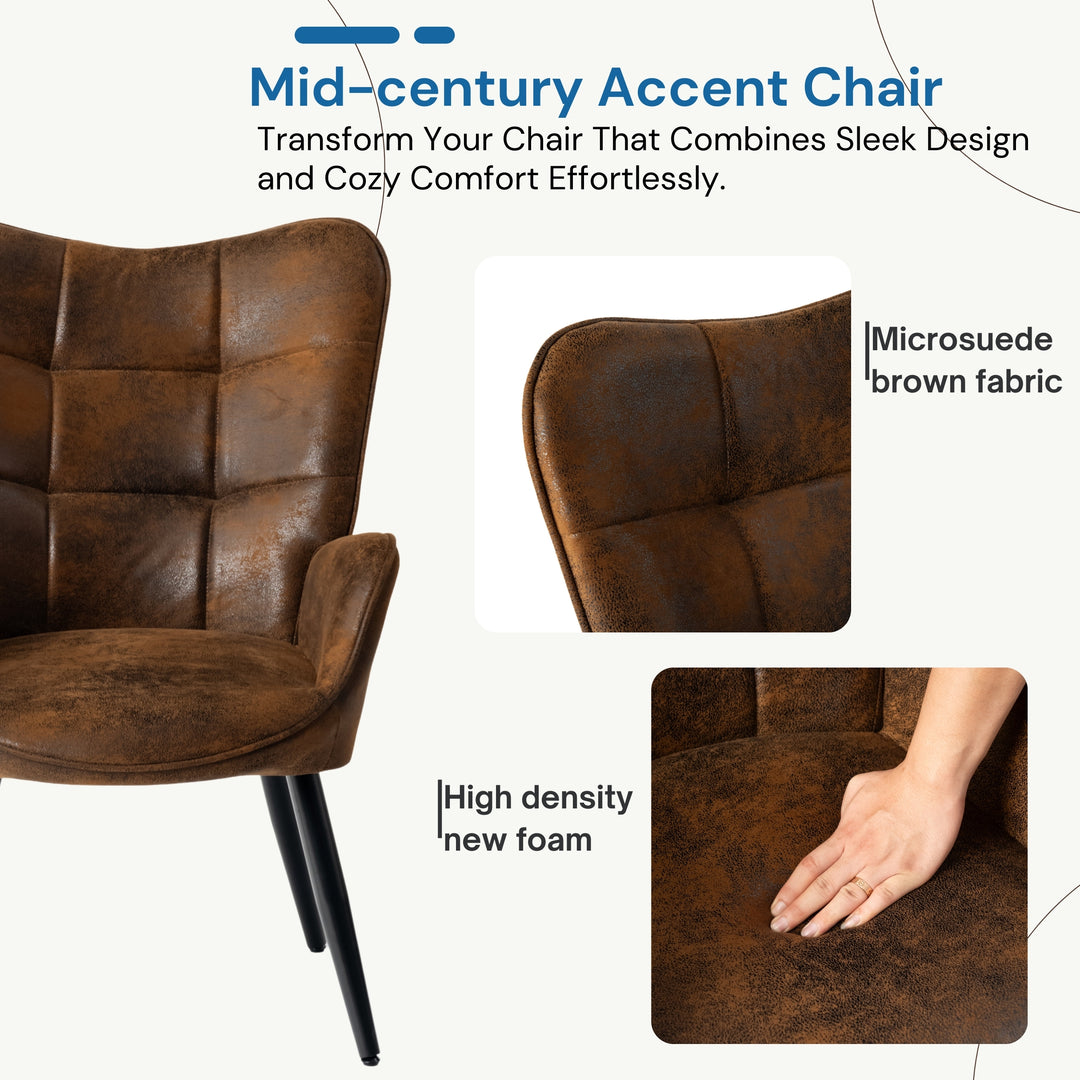 Kanas Stylish Modern Wingback Chair-HOMY CASA