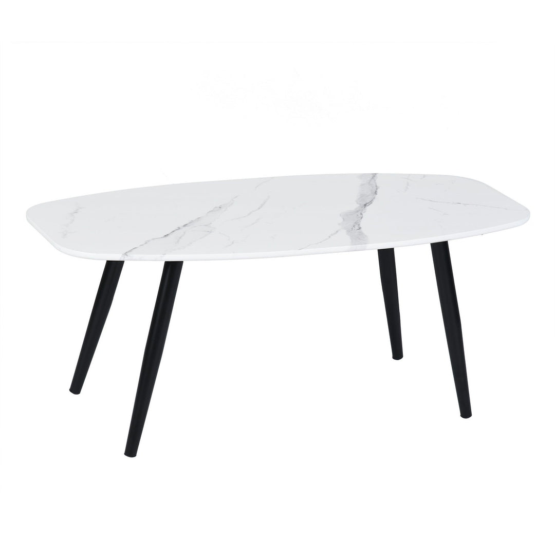Kenna Faux Marble Metal Feet Coffee Tables